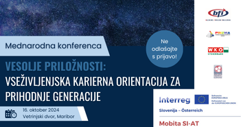 Mednarodna konferenca Vesolje priložnosti: vseživljenjska karierna orientacija za prihodnje generacije