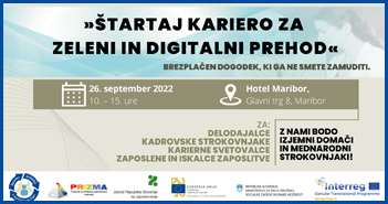 VABILO NA ZAKLJUČNO STROKOVNO KONFERENCO: Štartaj kariero za zeleni in digitalni prehod