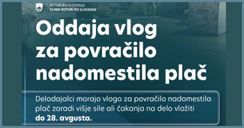 Oddaja vlog za nadomestilo povračila plač