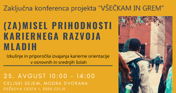 VABILO na zaključno strokovno konferenco Kariernega centra za mlade VšečKAM in GREM